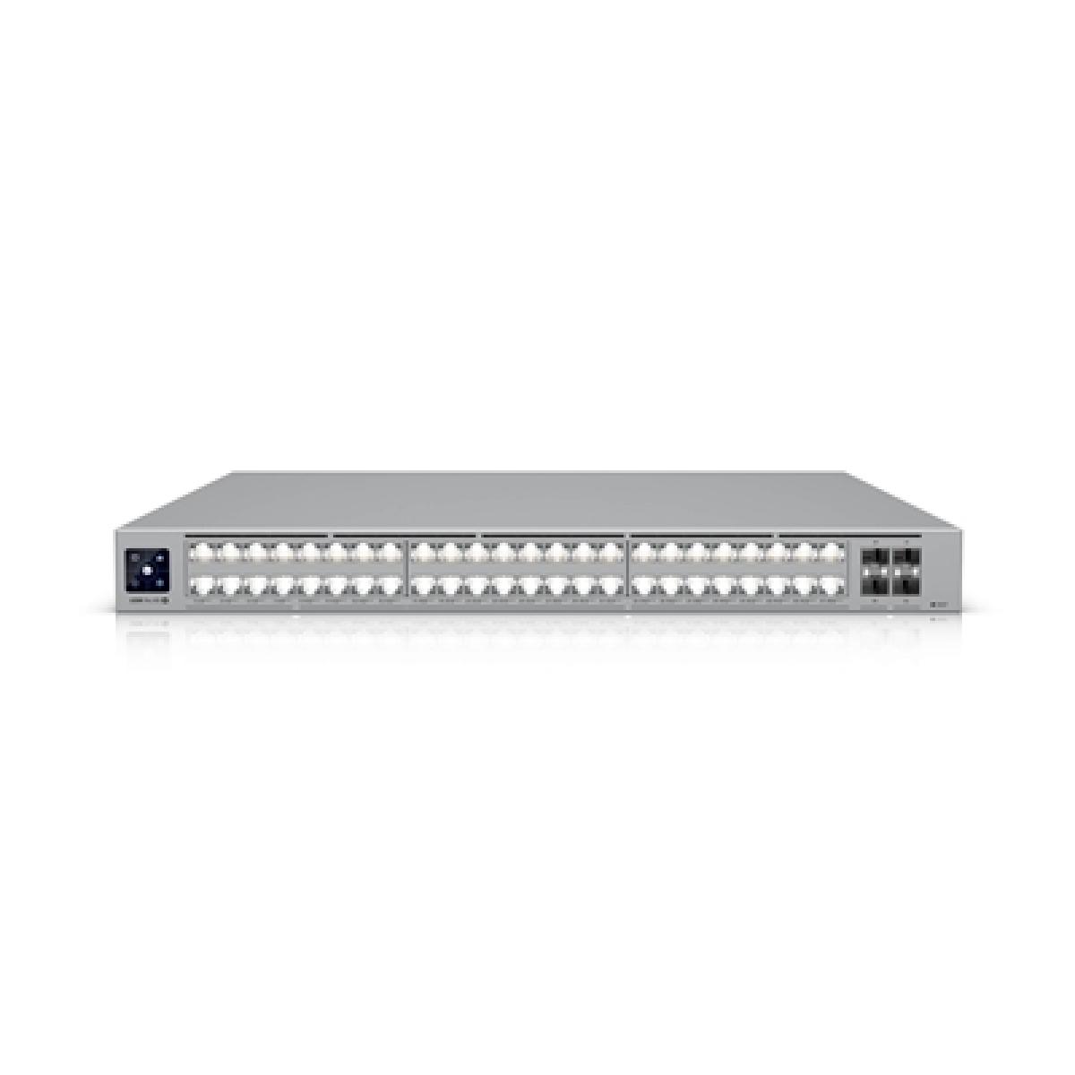 Ubiquiti (USW-Pro-XG-48) Professional-grade, 48-port Layer 3 Etherlighting switch with (32) 10 GbE, (16) 2.5 GbE, and (4) 25G SFP28 ports.
