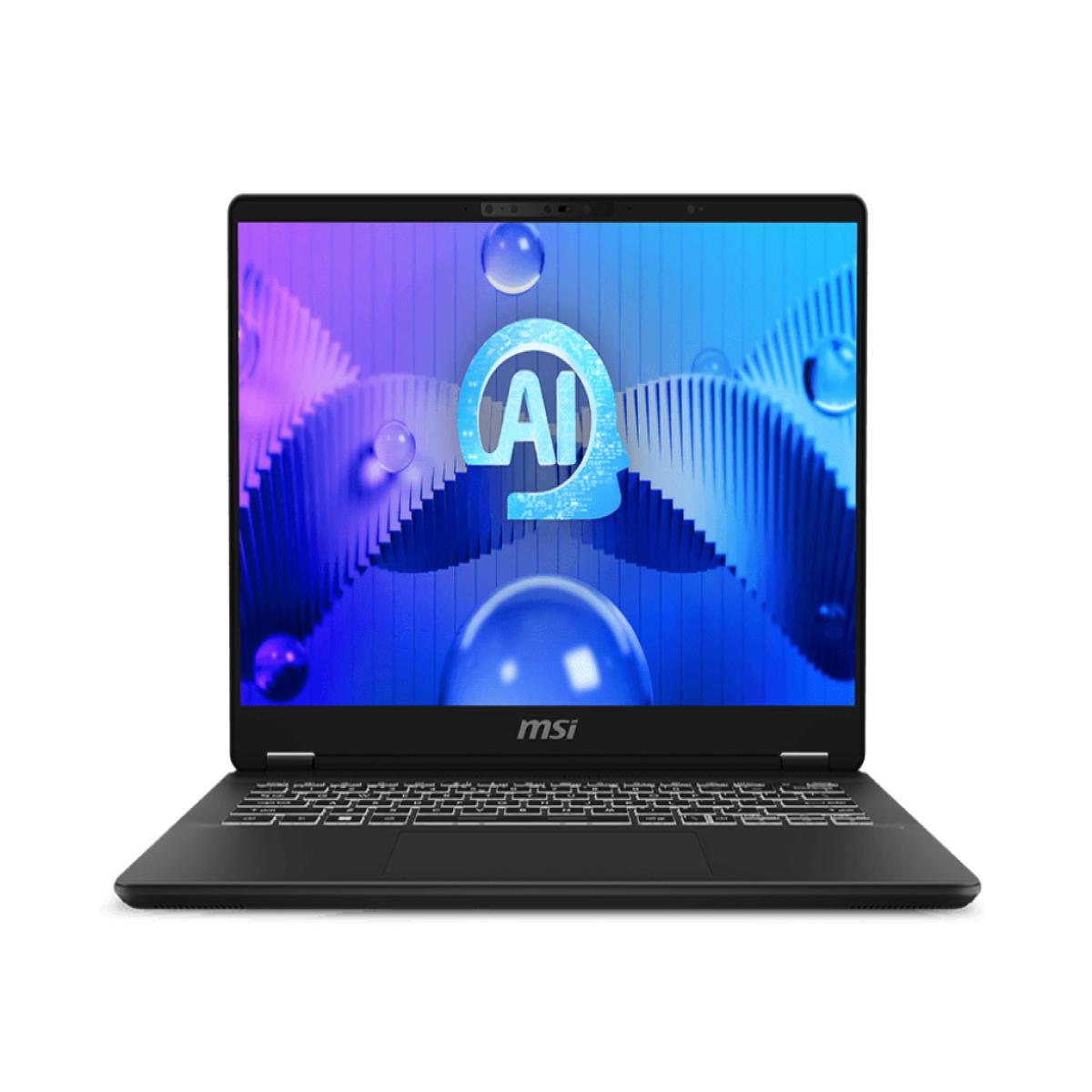 MSI Prestige 14 AI Evo Intel Core Ultra 7 155H Laptop 35.6 cm (14") Full HD+ 16 GB DDR5-SDRAM 1 TB SSD Wi-Fi 7 (802.11be) Windows 11 Pro Grey