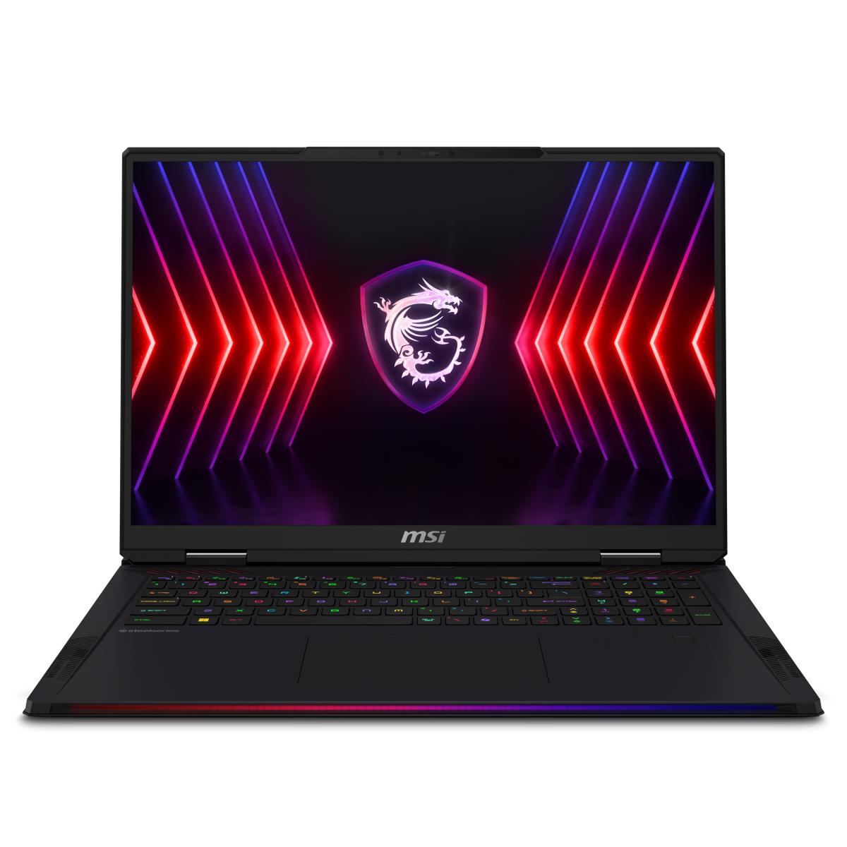 MSI Raider 18 HX A14VIG-060UK Intel® Core™ i9 i9-14900HX Laptop 45.7 cm (18") WQUXGA 64 GB DDR5-SDRAM 2 TB SSD NVIDIA GeForce RTX 4090 Wi-Fi 7 (802.11be) Windows 11 Pro Black