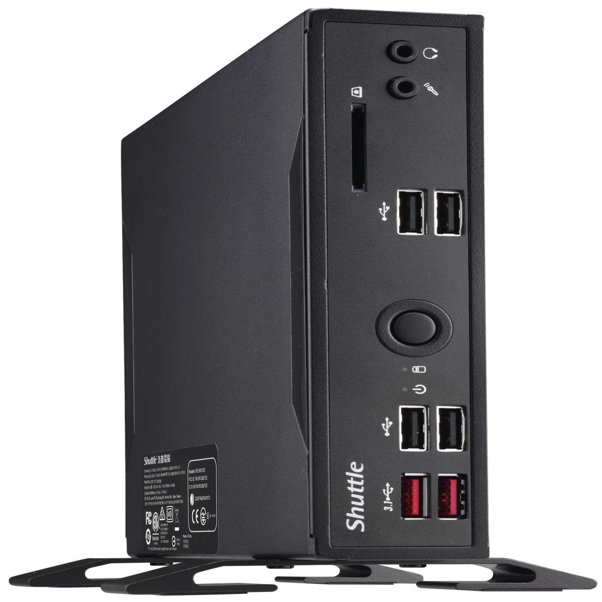 Shuttle XPС slim DS10U5 PC/workstation barebone 1.3L sized PC Black i5-8265U Intel SoC BGA 1528 1.6 GHz