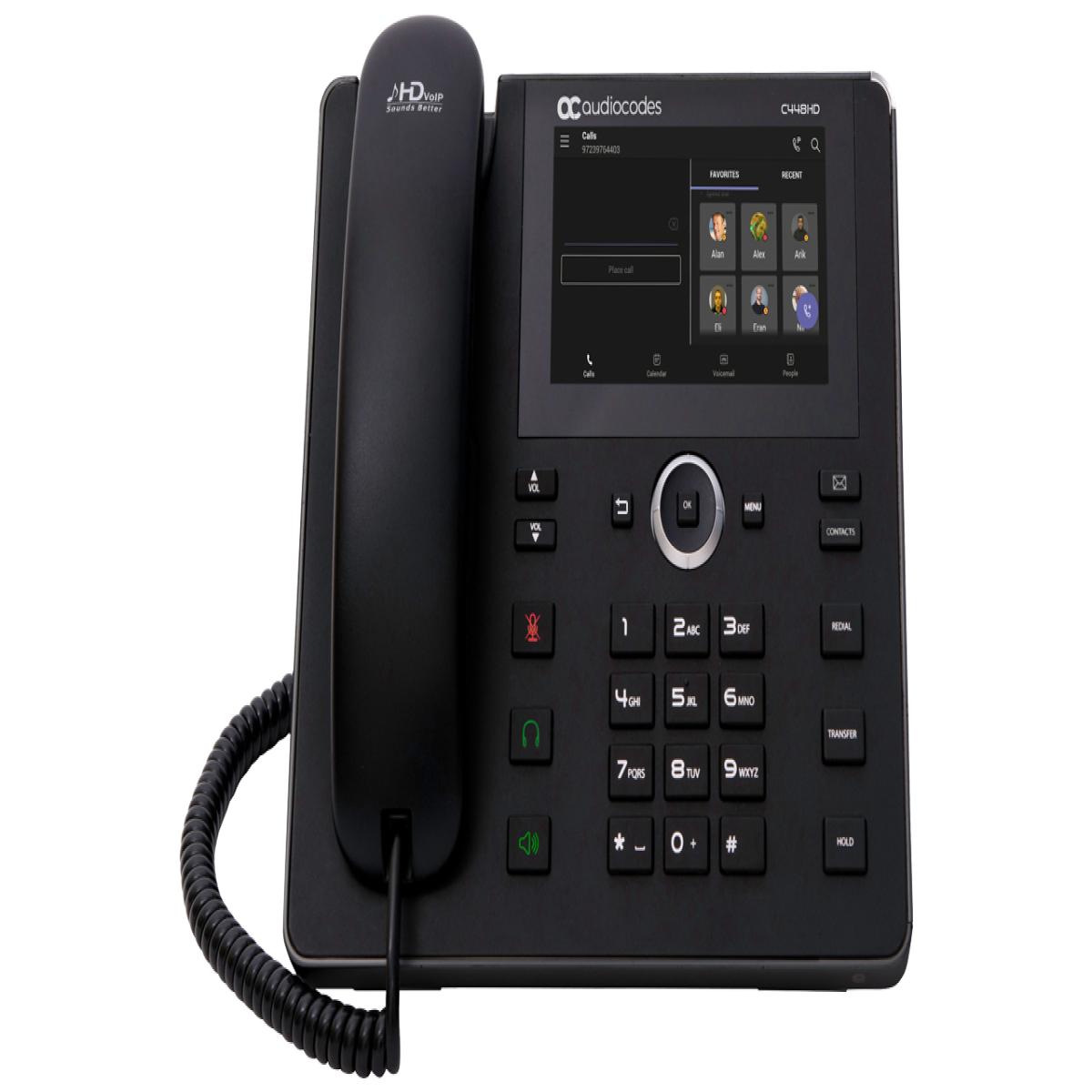 AudioCodes C448HD IP phone Black 8 lines TFT