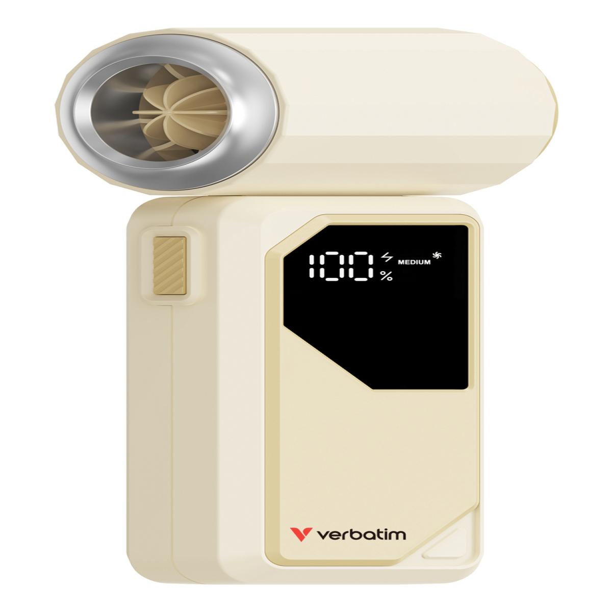 Verbatim Cool’n’Go AirJet Handheld Fan White/Silver