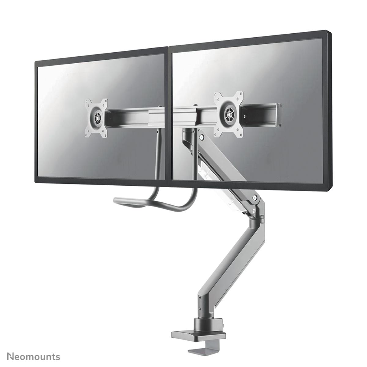 Neomounts NM-D775DXSILVER Monitor arm 10-32" - gas spring - Topfix - 180°-stop