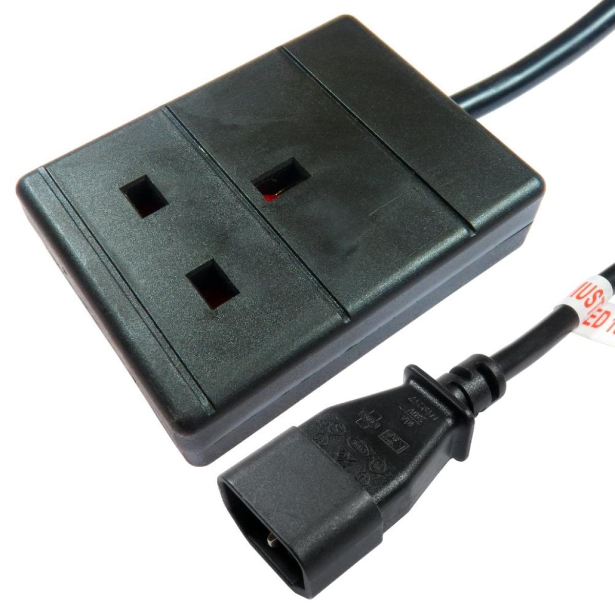 CDL 0.5M IEC C14 PLUG TO MAINS SOCKET UK