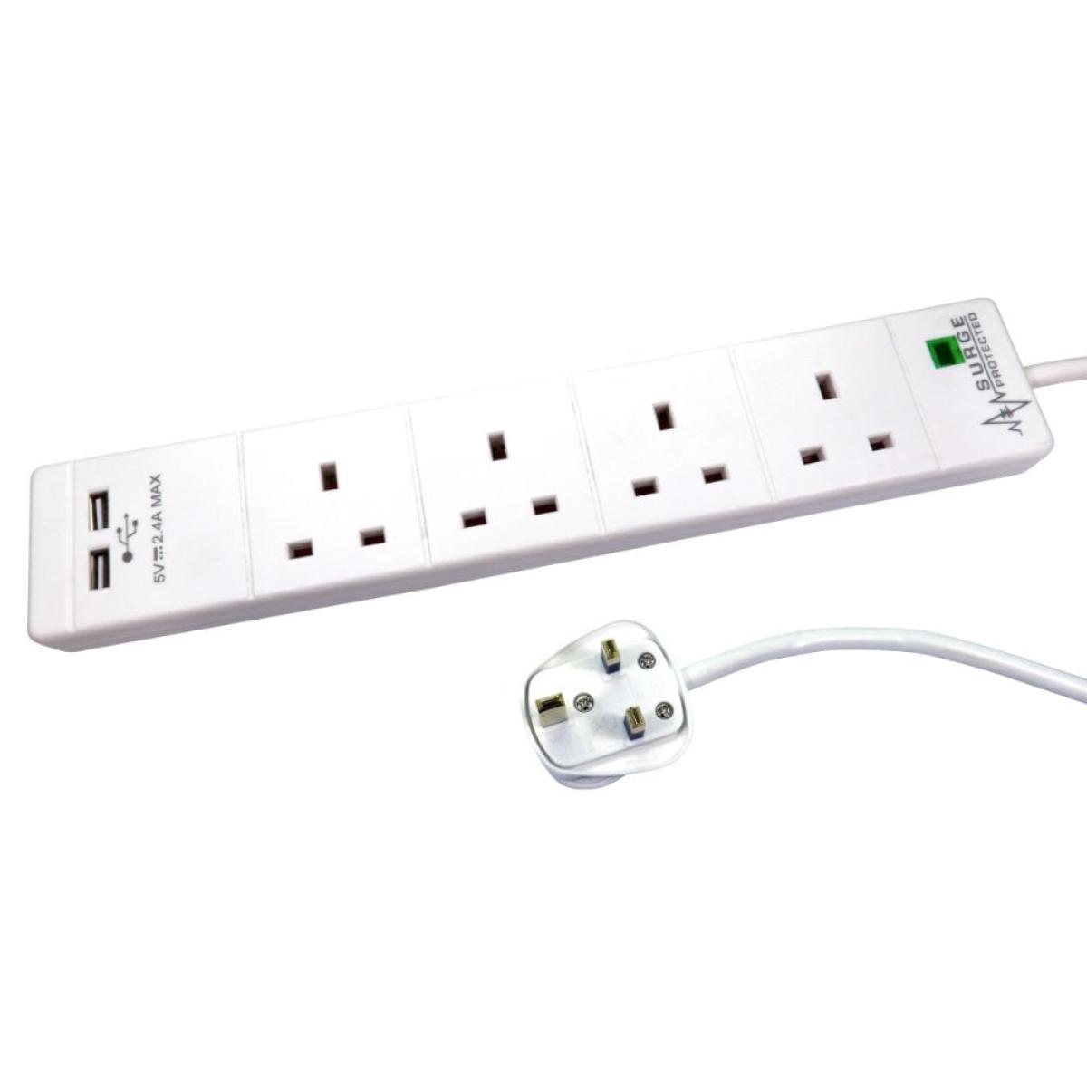 CDL EXTENSION LEAD 4G SURGE 2 USB WHT 5M