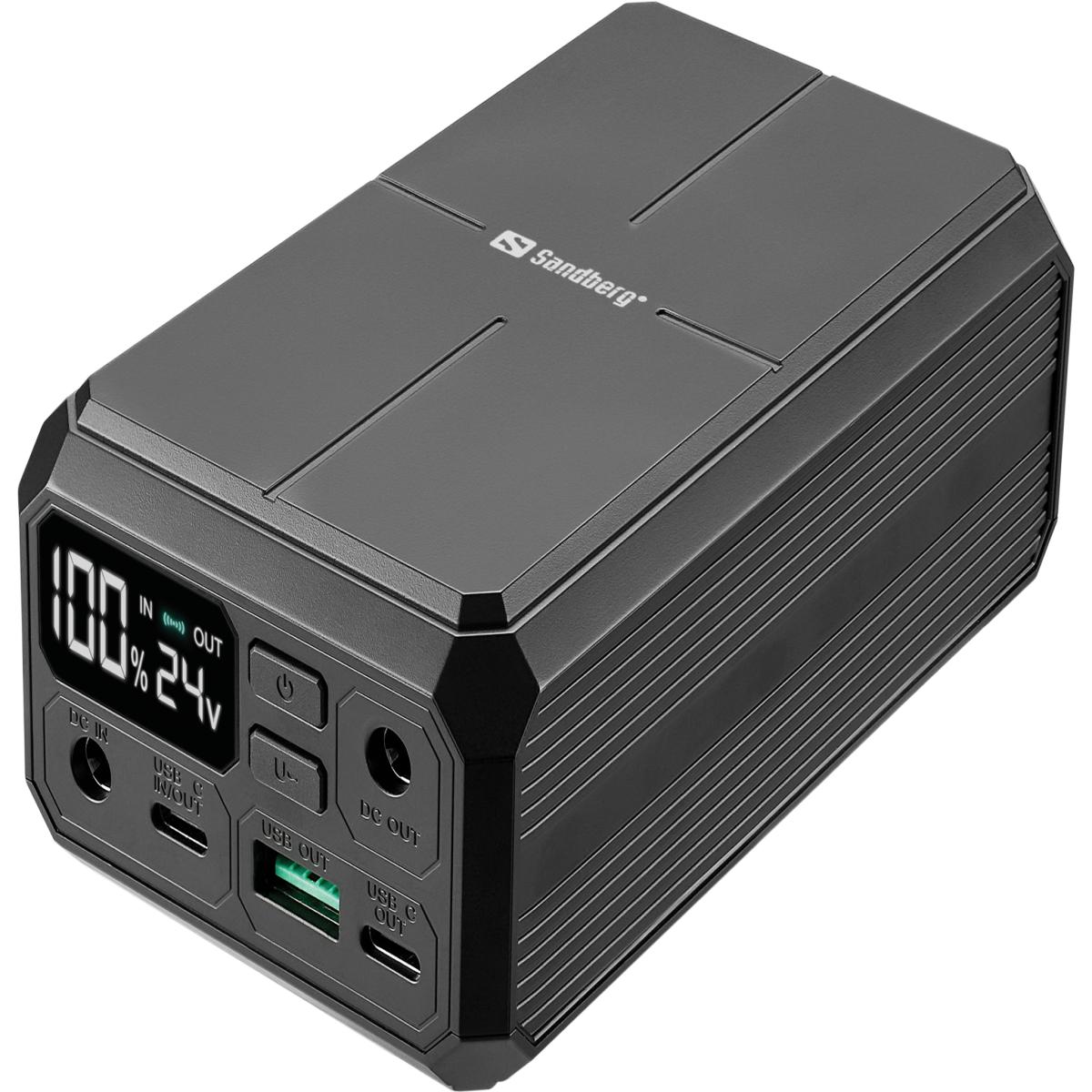 Sandberg Laptop Powerbank 27000 PD100W 27000 mAh Wireless charging Black