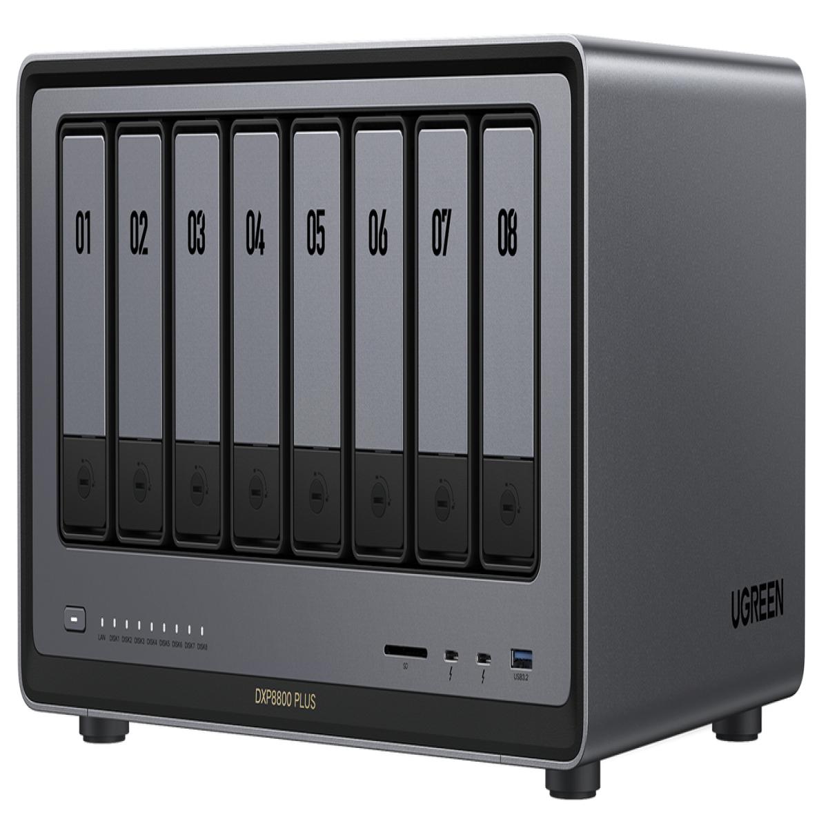 Ugreen NASync DXP8800 Plus NAS Desktop Intel® Core™ i5 i5-1235U 8 GB DDR5 UGOS Pro Black