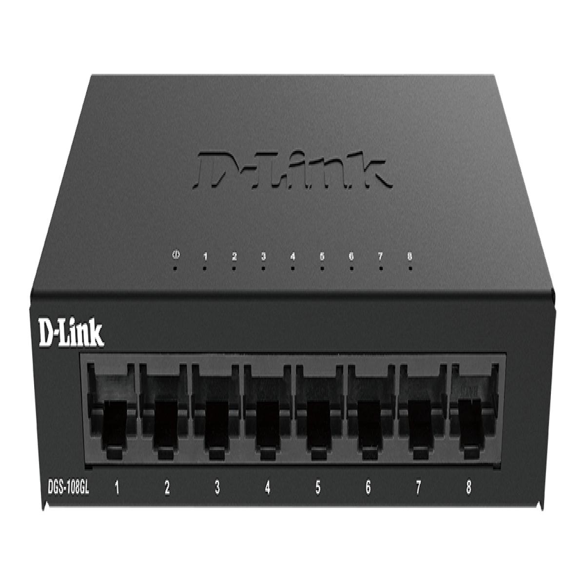 D-Link DGS-108GL 8-Port Gigabit Unmanaged Desktop Switch