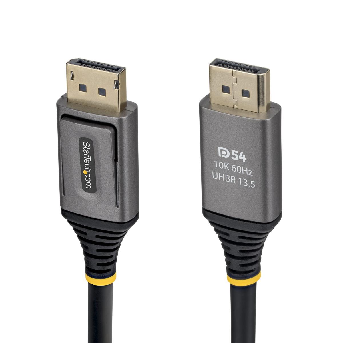 StarTech.com 50cm DisplayPort 2.1 Cable, VESA Certified DP54 DisplayPort Cable, Uncompressed 8K 60Hz, 10K 60Hz/8K 144Hz/4K 240Hz w/DSC 1.2a, DP 2.1 Monitor Cord