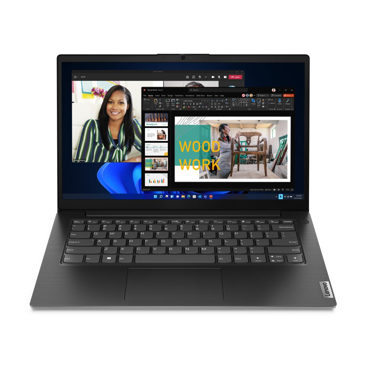 Lenovo V14 G4 AMN AMD Ryzen™ 5 7520U Laptop 35.6 cm (14") Full HD 8 GB LPDDR5-SDRAM 256 GB SSD Wi-Fi 6 (802.11ax) Windows 11 Pro UK English Black