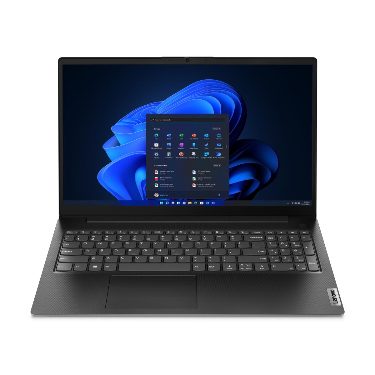 Lenovo V15 G4 AMN AMD Ryzen™ 5 7520U Laptop 39.6 cm (15.6") Full HD 8 GB LPDDR5-SDRAM 512 GB SSD Wi-Fi 6 (802.11ax) Windows 11 Home UK English Black