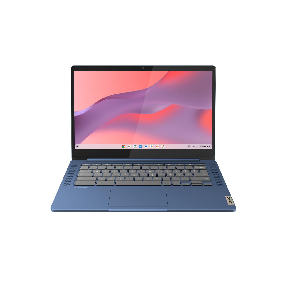 Lenovo IdeaPad IP Slim 3 Chrome 14M868 MediaTek Kompanio 520 Chromebook 35.6 cm (14") Full HD 4 GB LPDDR4x-SDRAM 64 GB eMMC Wi-Fi 6 (802.11ax) ChromeOS Blue QWERTY UK English