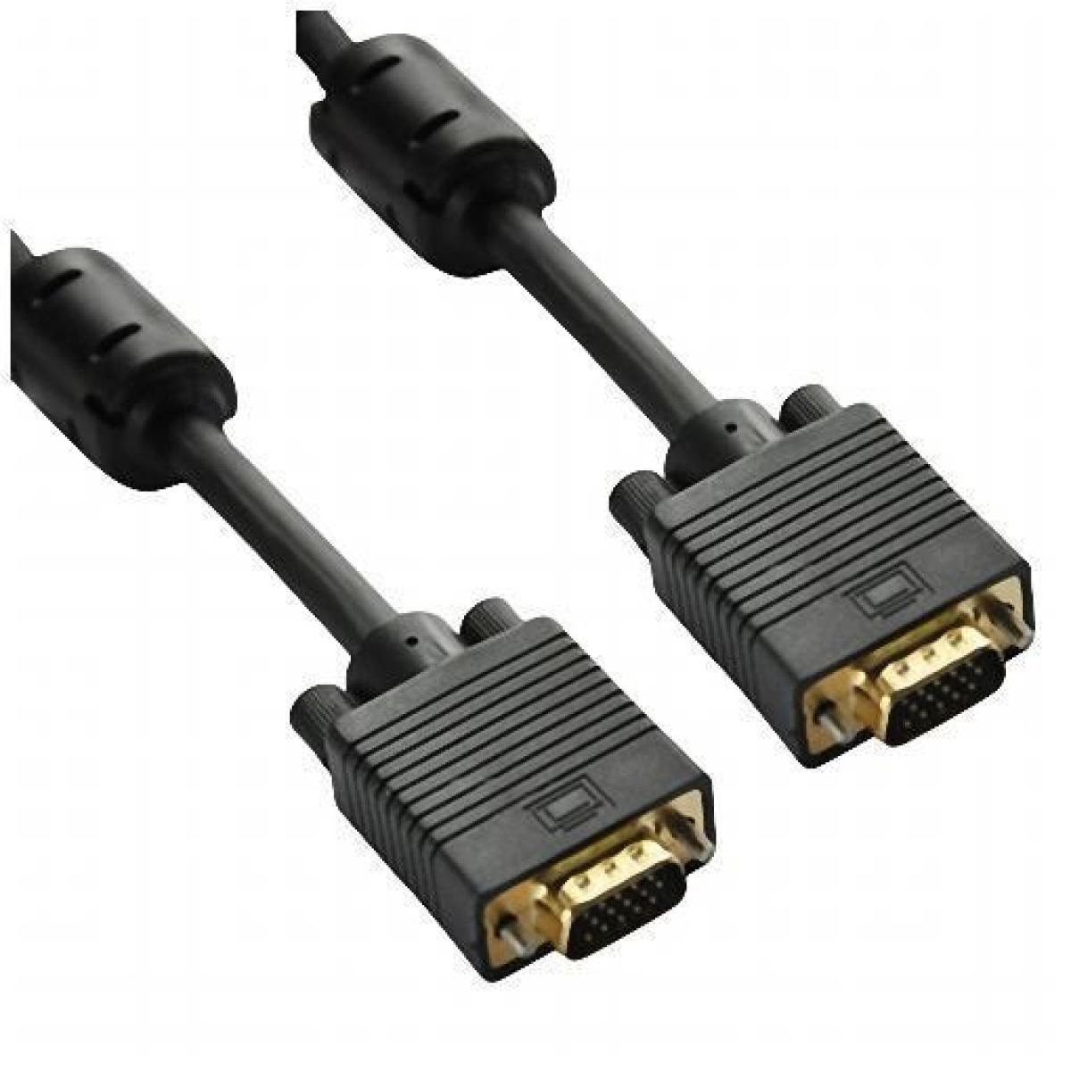 Nilox Cavo Monitor 3 metri S-VGA 15HDM/ 15HDM 6 pezzi VGA cable 3 m VGA (D-Sub) Black