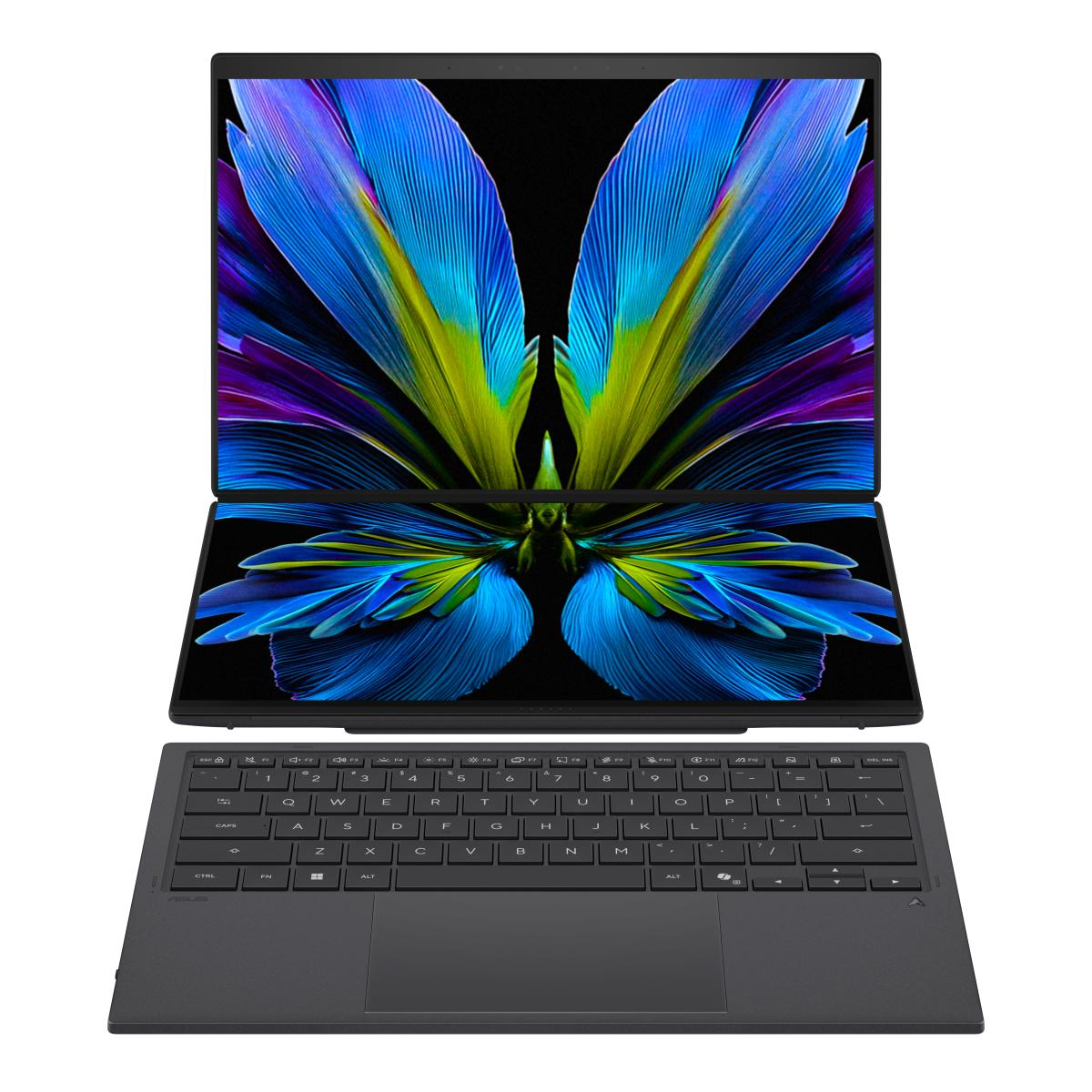 ASUS Zenbook Duo UX8407AA-SN586W Intel Core Ultra X9 378H Hybrid (2-in-1) 35.6 cm (14") Touchscreen 3K 32 GB LPDDR5x-SDRAM 1 TB SSD Wi-Fi 7 (802.11be) Windows 11 Home Grey