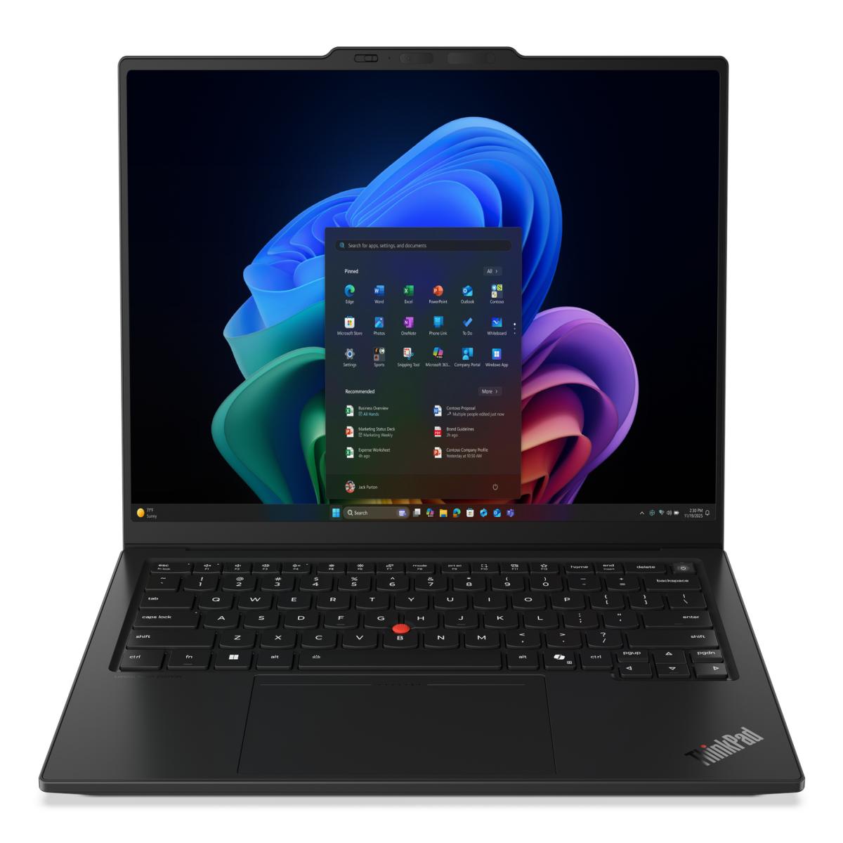 Lenovo ThinkPad X1 Carbon Gen 14 Aura Edition Copilot+ PC Intel Core Ultra 7 355 Laptop 35.6 cm (14") Touchscreen WUXGA 32 GB LPDDR5x-SDRAM 512 GB SSD Wi-Fi 7 (802.11be) Windows 11 Pro Black UK English
