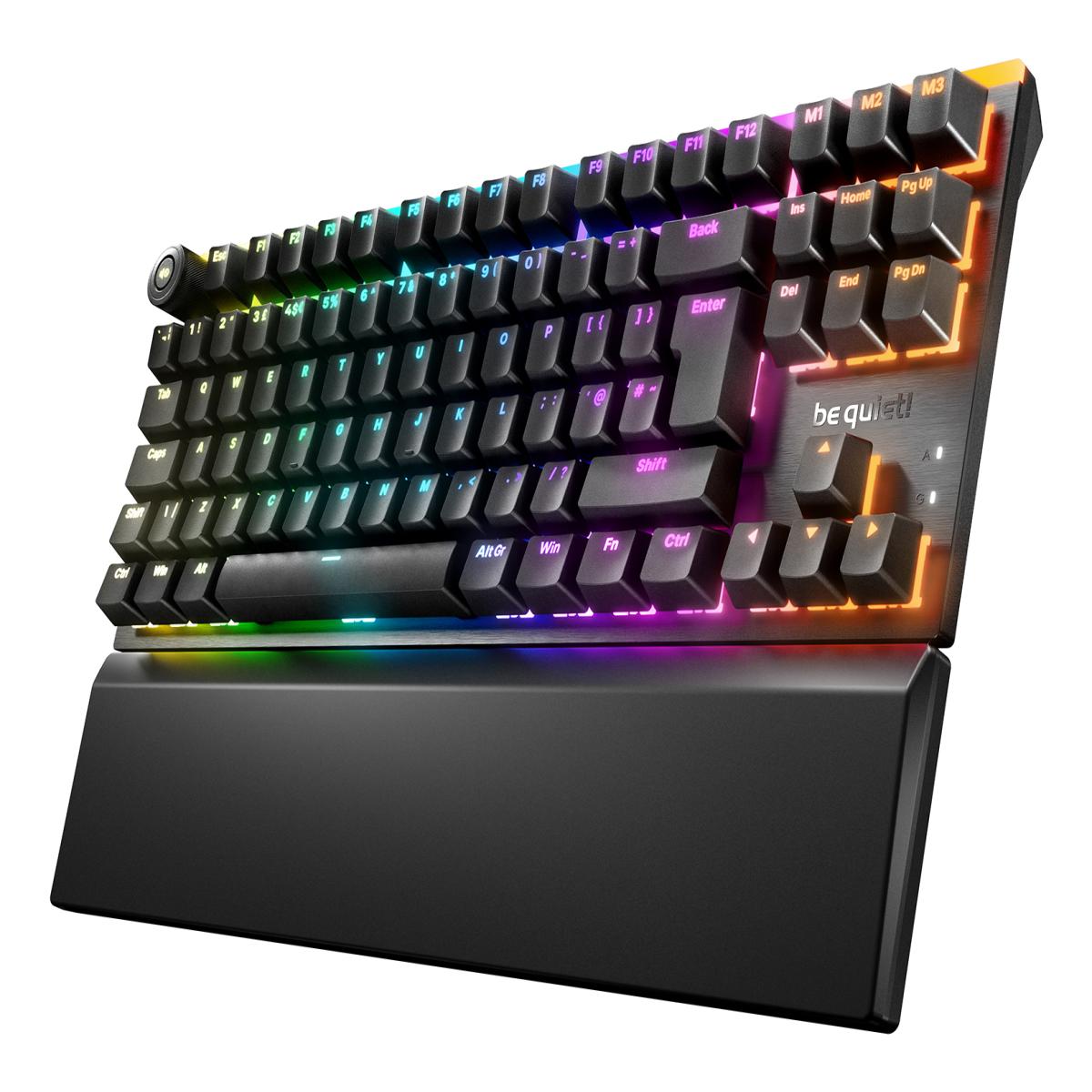 be quiet! Light Mount TKL UK - Silent Tactile keyboard Gaming USB QWERTY UK English Black