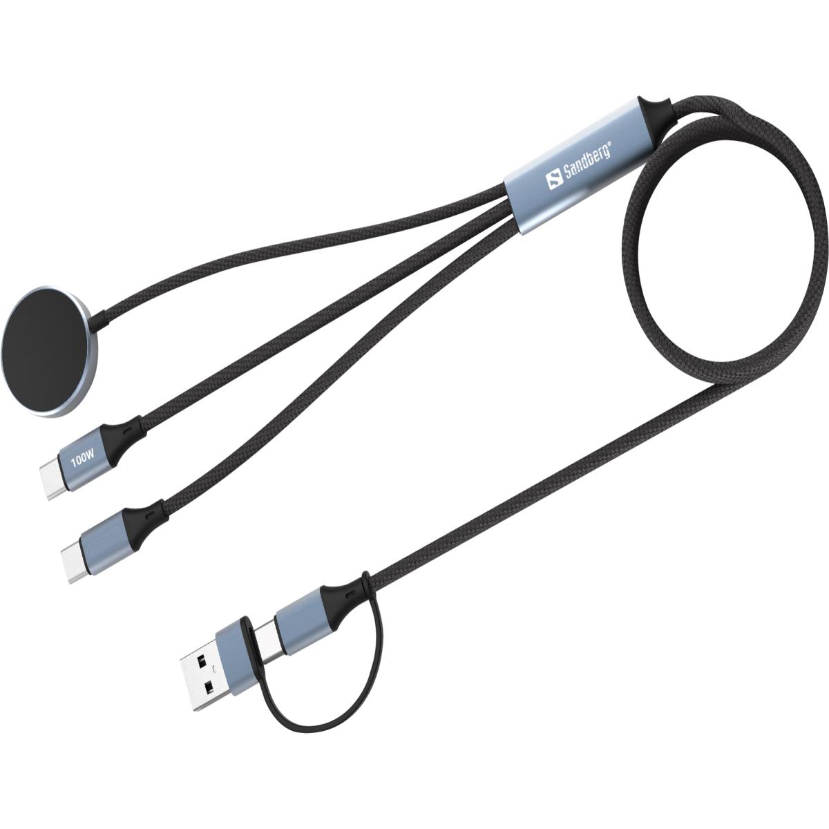 Sandberg 3in1 Travel Charge Cable 100W