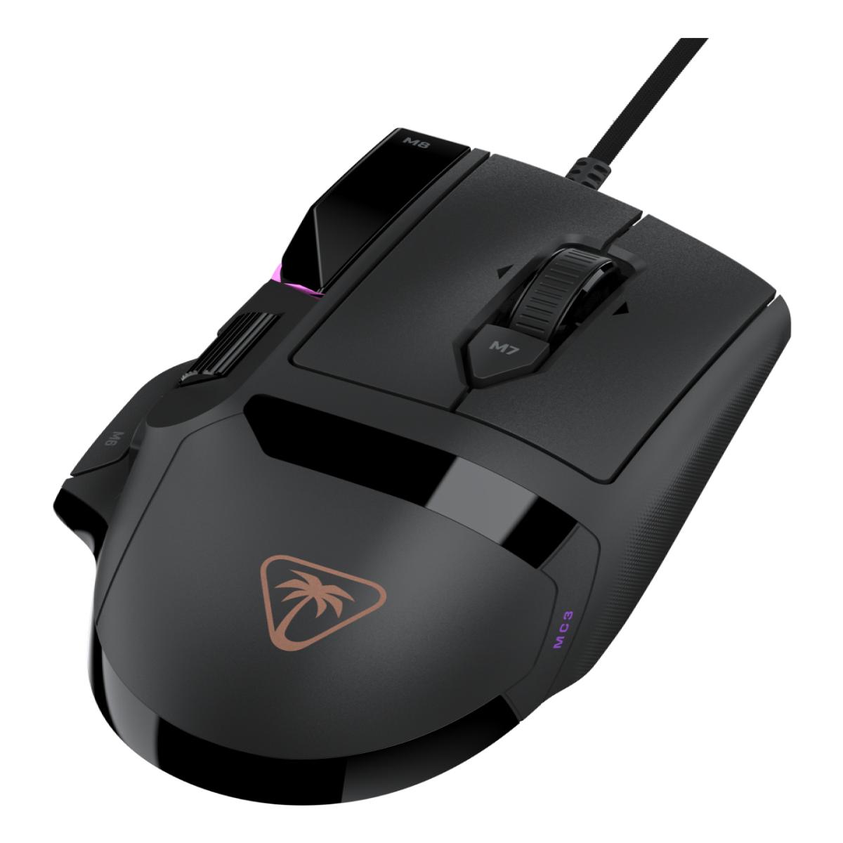 Turtle Beach Command Series MC3 Wired Gaming Mouse - 30K DPI Owl‑Eye Optical Sensor, 4D Scroll Wheel, 1K Polling Rate, Titan Optical Switches, RGB Lighting