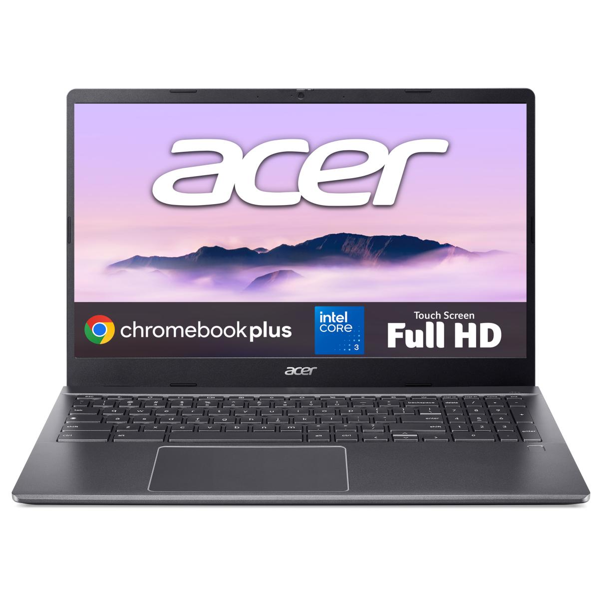 Acer Chromebook Plus 515 (CBE595-2T) - Intel Core 3, 8GB RAM, 256GB SSD, 15.6" Full HD touchscreen, Chrome OS