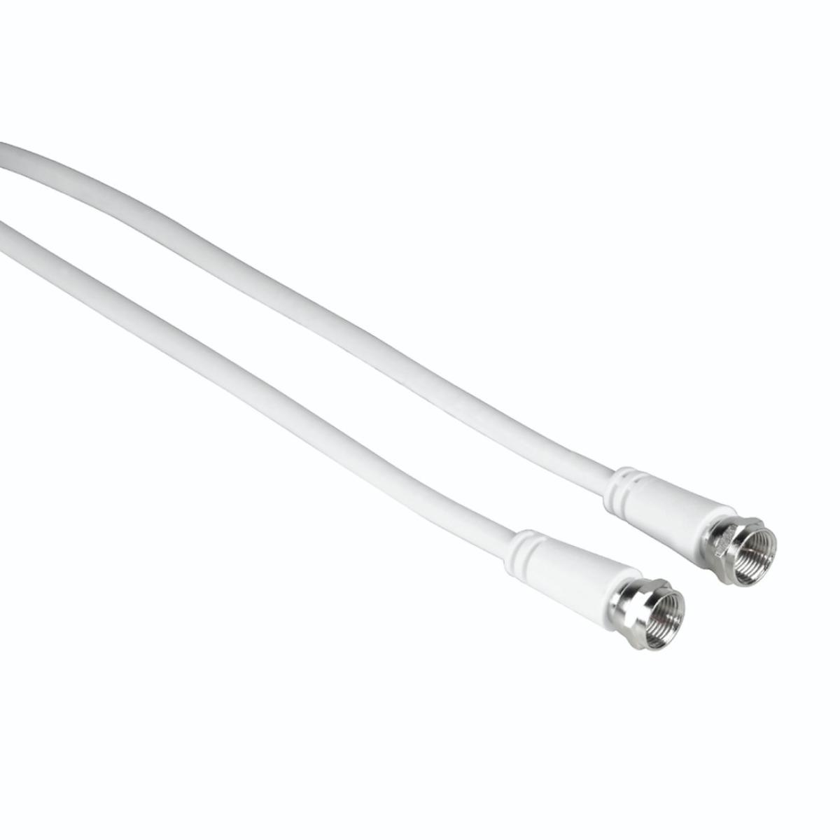 Hama 00205038 coaxial cable 3 m F White