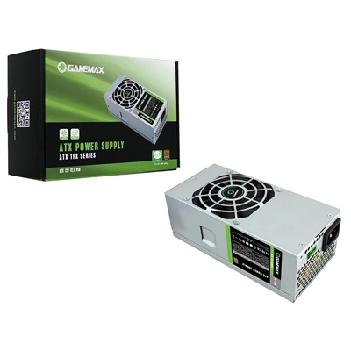 GameMax GT-300W 300W TFX Power Supply for Small Form Factor PCs, 80 Plus Bronze Efficient PSU with Quiet 80mm Cooling Fan and Active PFC, Ideal Replacement PSU for Slim Desktop Systems