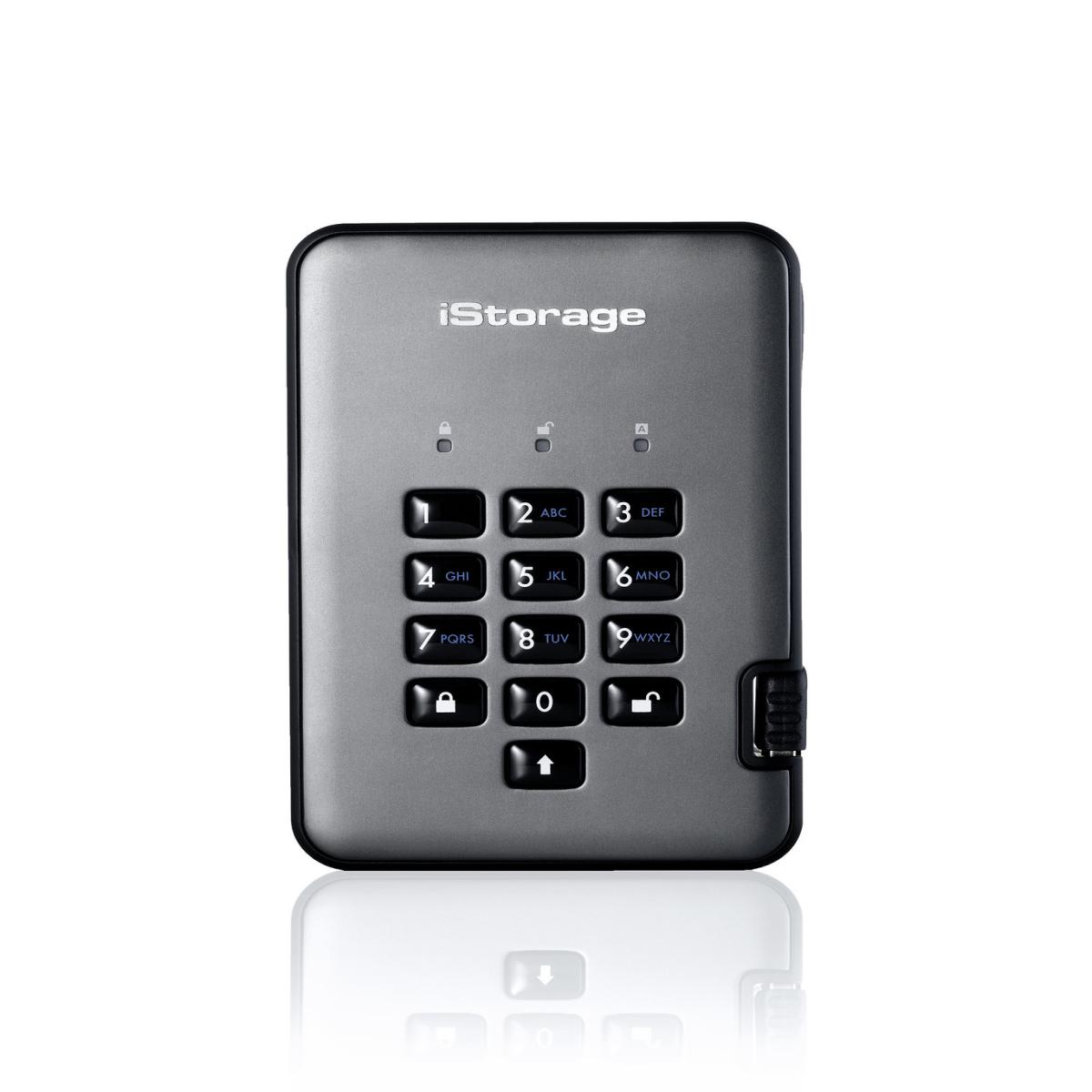 iStorage diskAshur PRO² HDD 4TB | Secure Portable Hard Drive |FIPS 140-2 Level 2, NCSC CPA, NLNCSA BSPA & NATO Restricted | AES-XTS 256-bit Hardware Encryption | PIN protected | OS & Platform Independent |GDPR, TAA Compliant|Brute force hack defence | Du