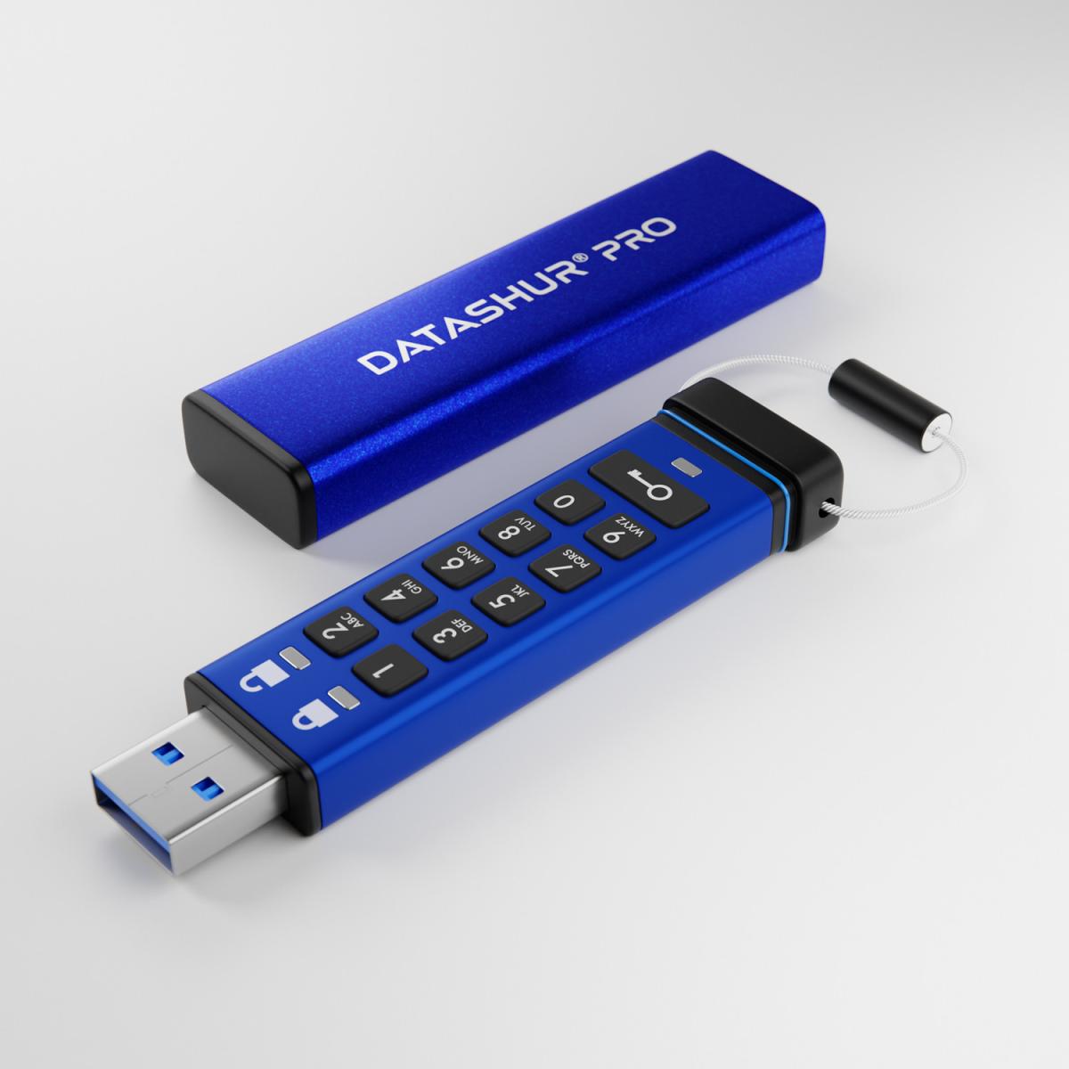 iStorage datAshur PRO 64 GB | Secure Flash Drive | FIPS 140-2 Level 3 Certified| NLNCSA DEP-V Certified | NATO Restricted Certified |AES-XTS 256-bit Hardware Encryption | PIN protected | Dust/Water Resistant