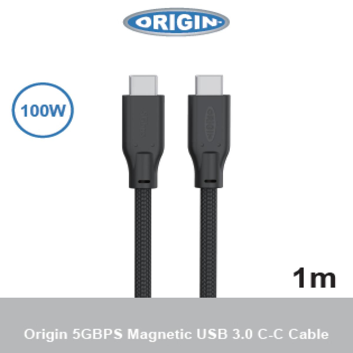 Origin Storage USB-C-C Magnetic cable 3.0 5Gbps 100W 20V 5A