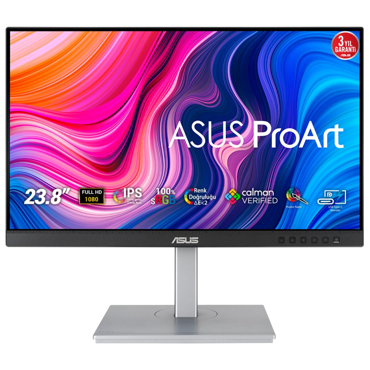 ASUS ProArt PA247CV computer monitor 60.5 cm (23.8") 1920 x 1080 pixels Full HD Black, Silver
