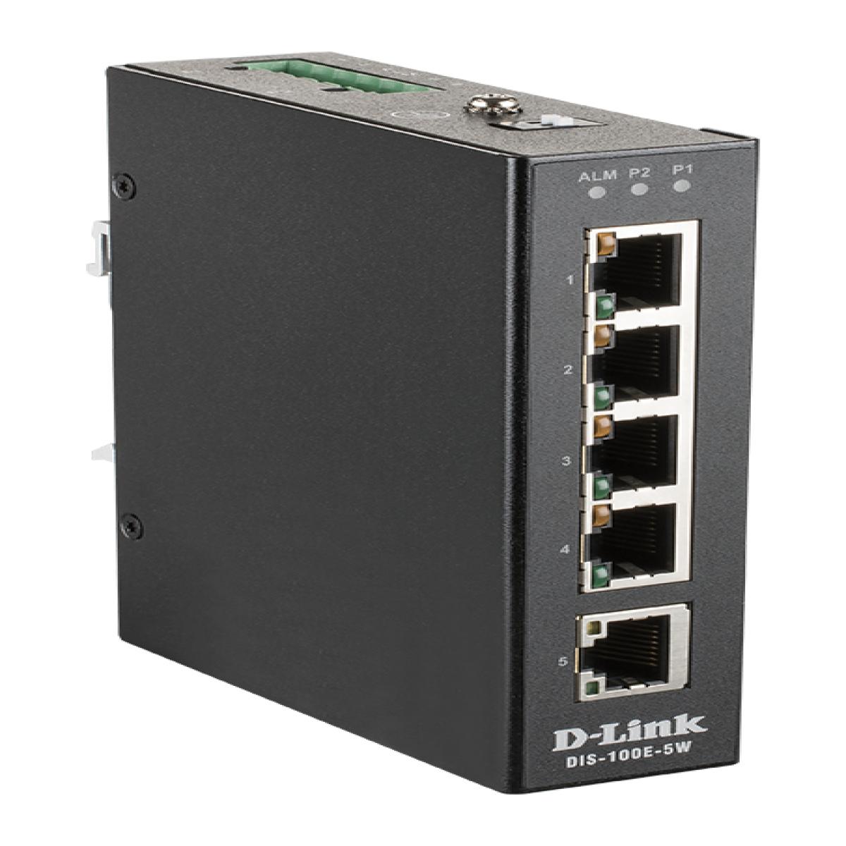 D-Link 5-Port Unmanaged Industrial Switch with 5 x 10/100 BaseT(X) ports