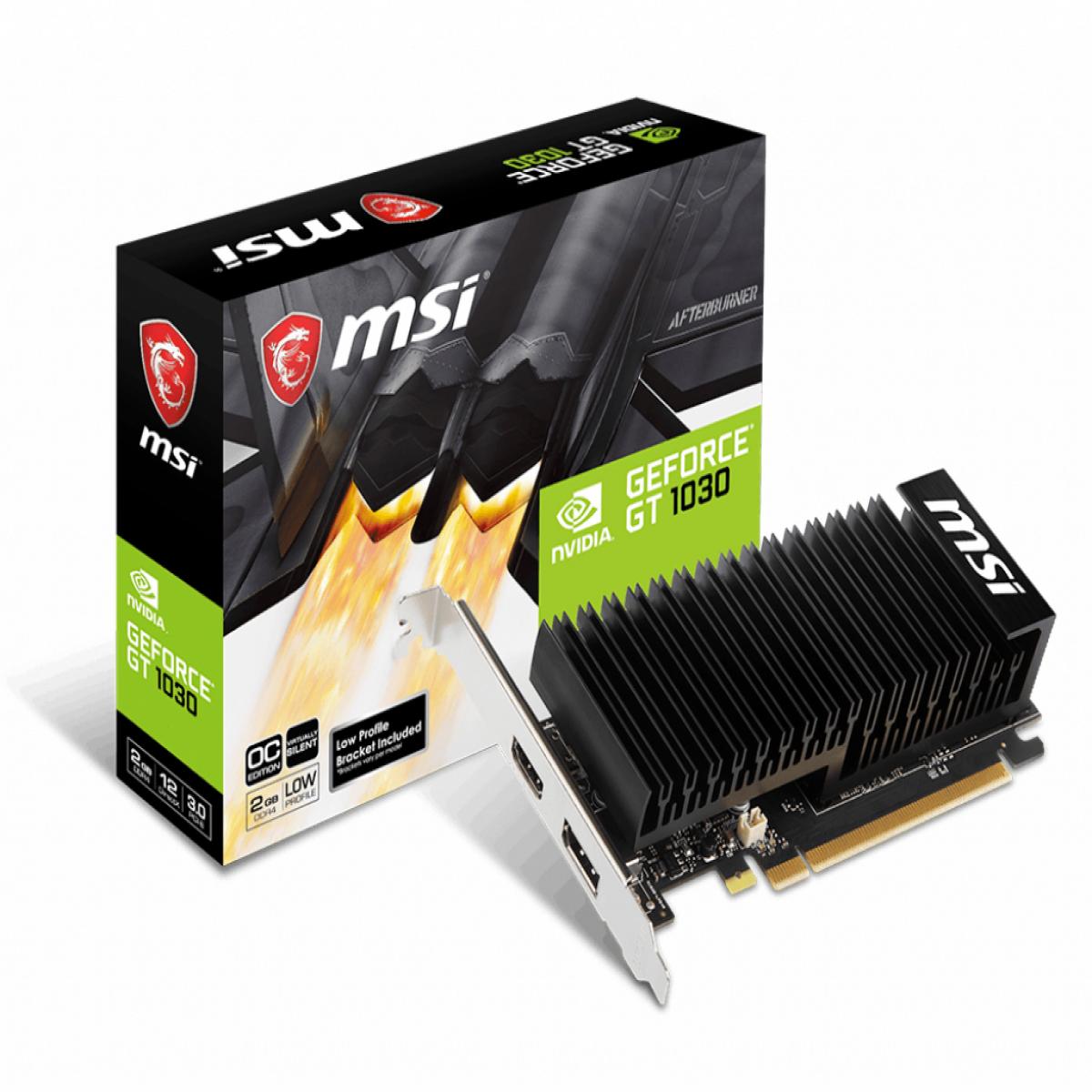 MSI GeForce GT 1030 2GHD4 LP OC NVIDIA 2 GB GDDR4