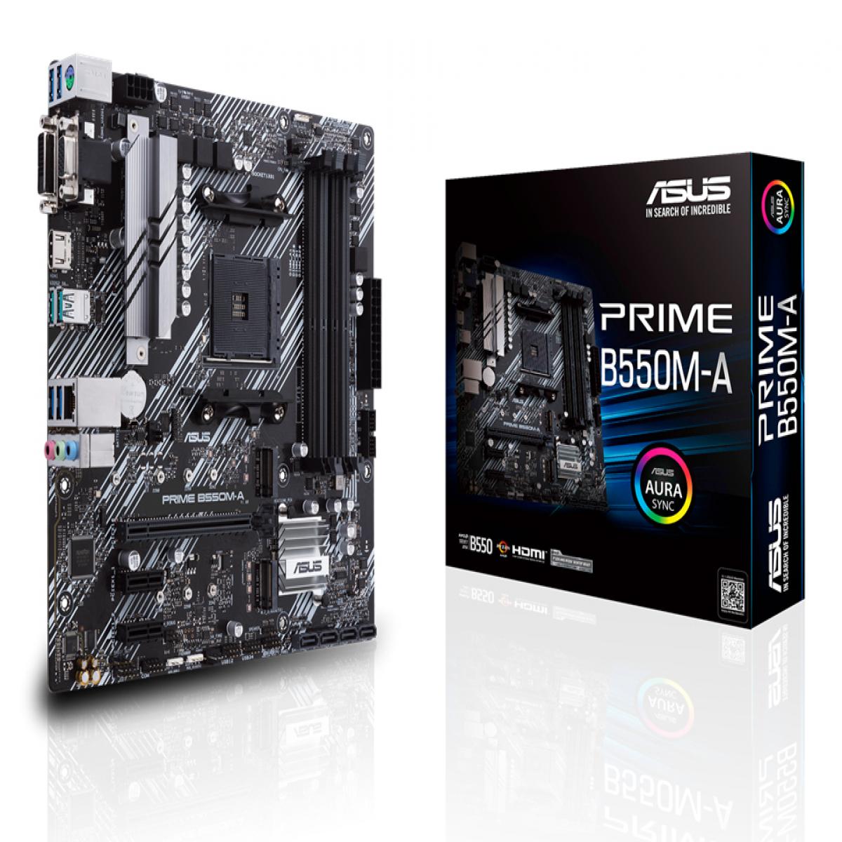 ASUS PRIME B550M-A AMD B550 Socket AM4 micro ATX