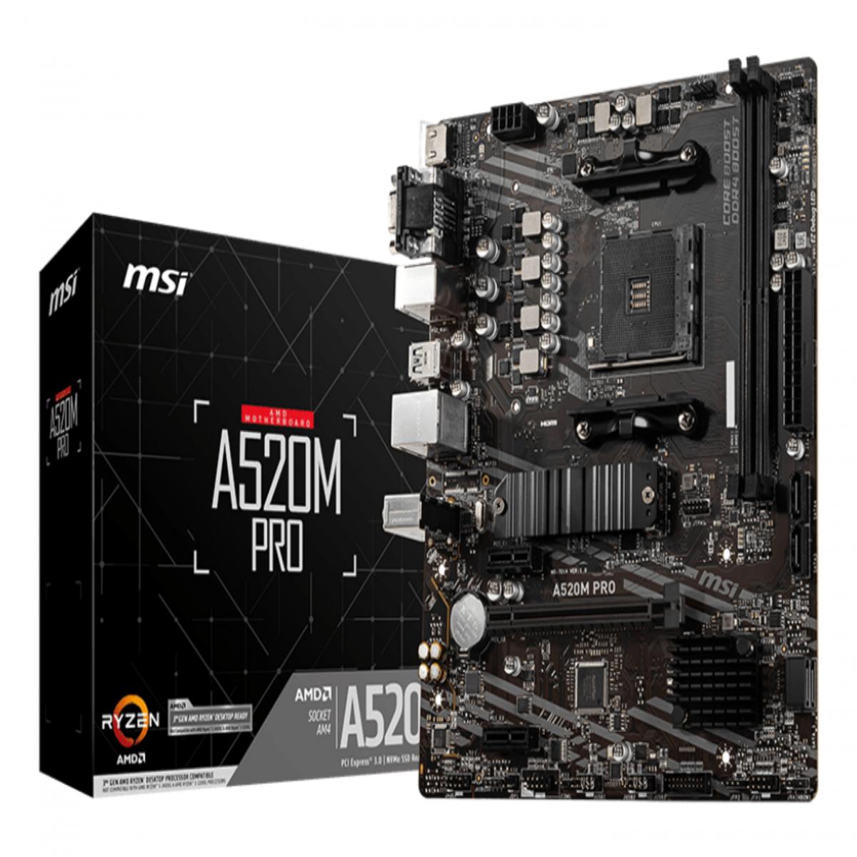 MSI AM4 A520M PRO M-ATX                 