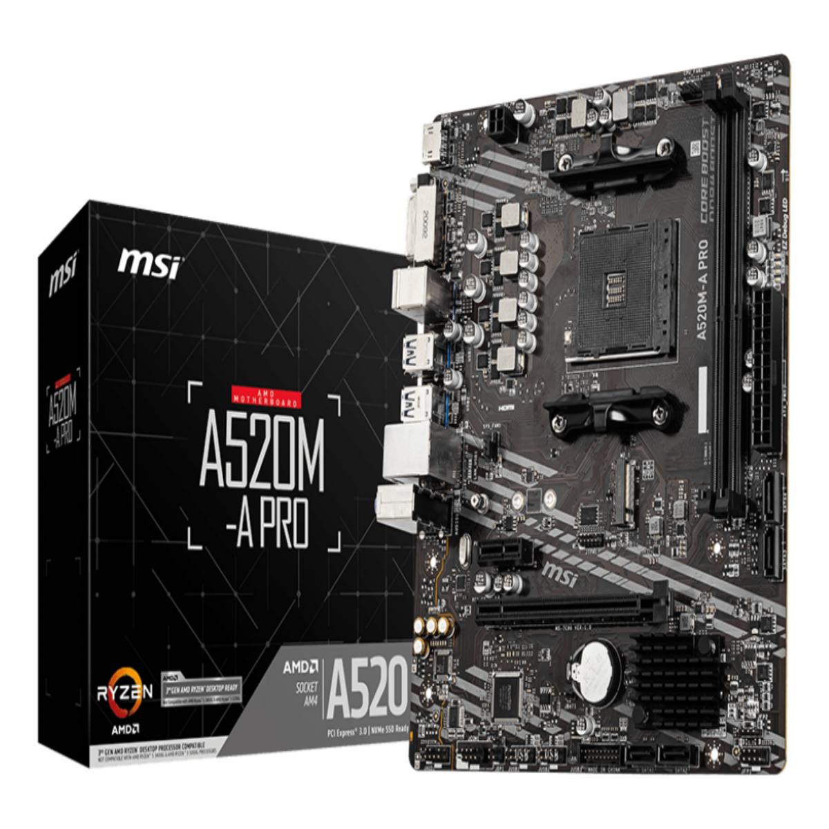 MSI AM4 A520M-A PRO M-ATX               