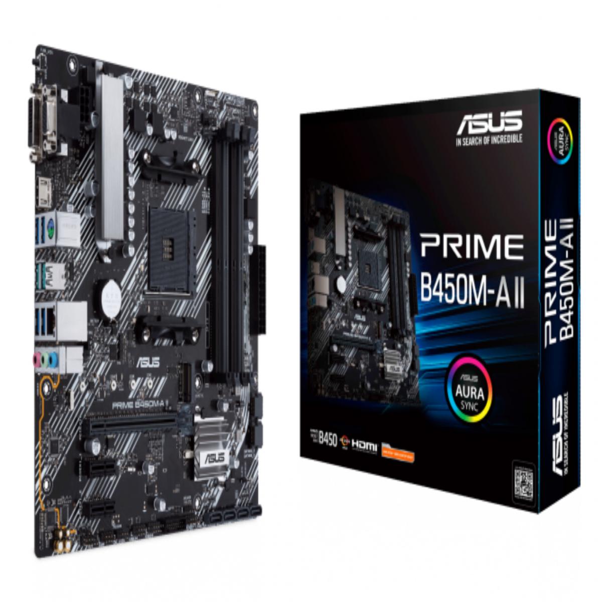 ASUS PRIME B450M-A II AMD B450 Socket AM4 micro ATX