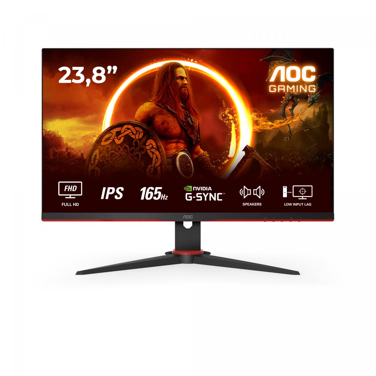 AOC G2 24G2SPAE/BK computer monitor 60.5 cm (23.8") 1920 x 1080 pixels Full HD LED Black, Red