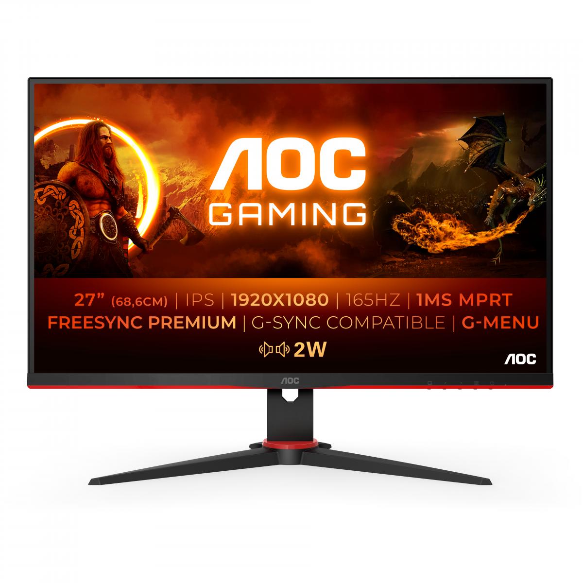 AOC G2 27G2SPAE/BK computer monitor 68.6 cm (27") 1920 x 1080 pixels Full HD LED Black, Red