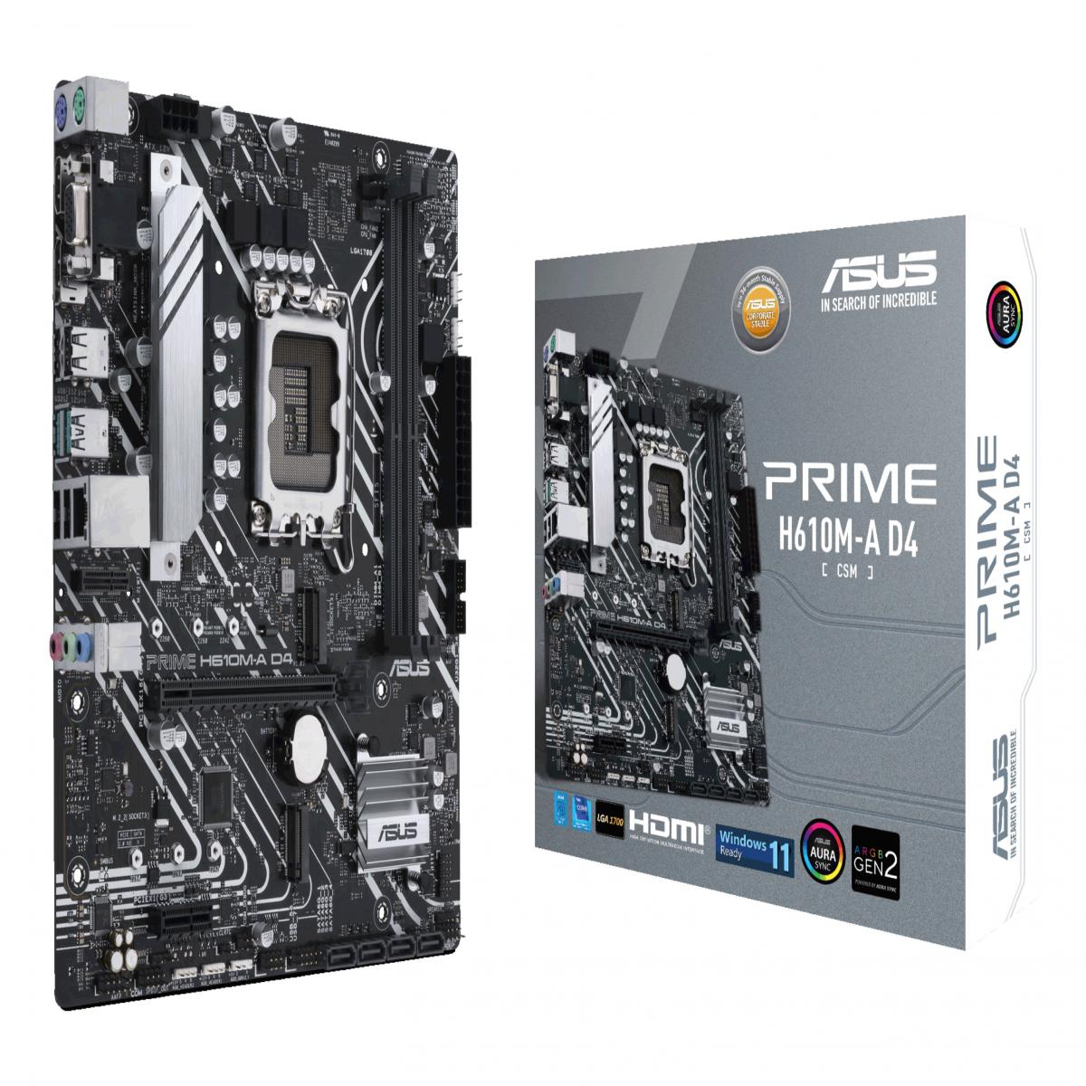 ASUS PRIME H610M-A D4-CSM Intel H610 LGA 1700 micro ATX