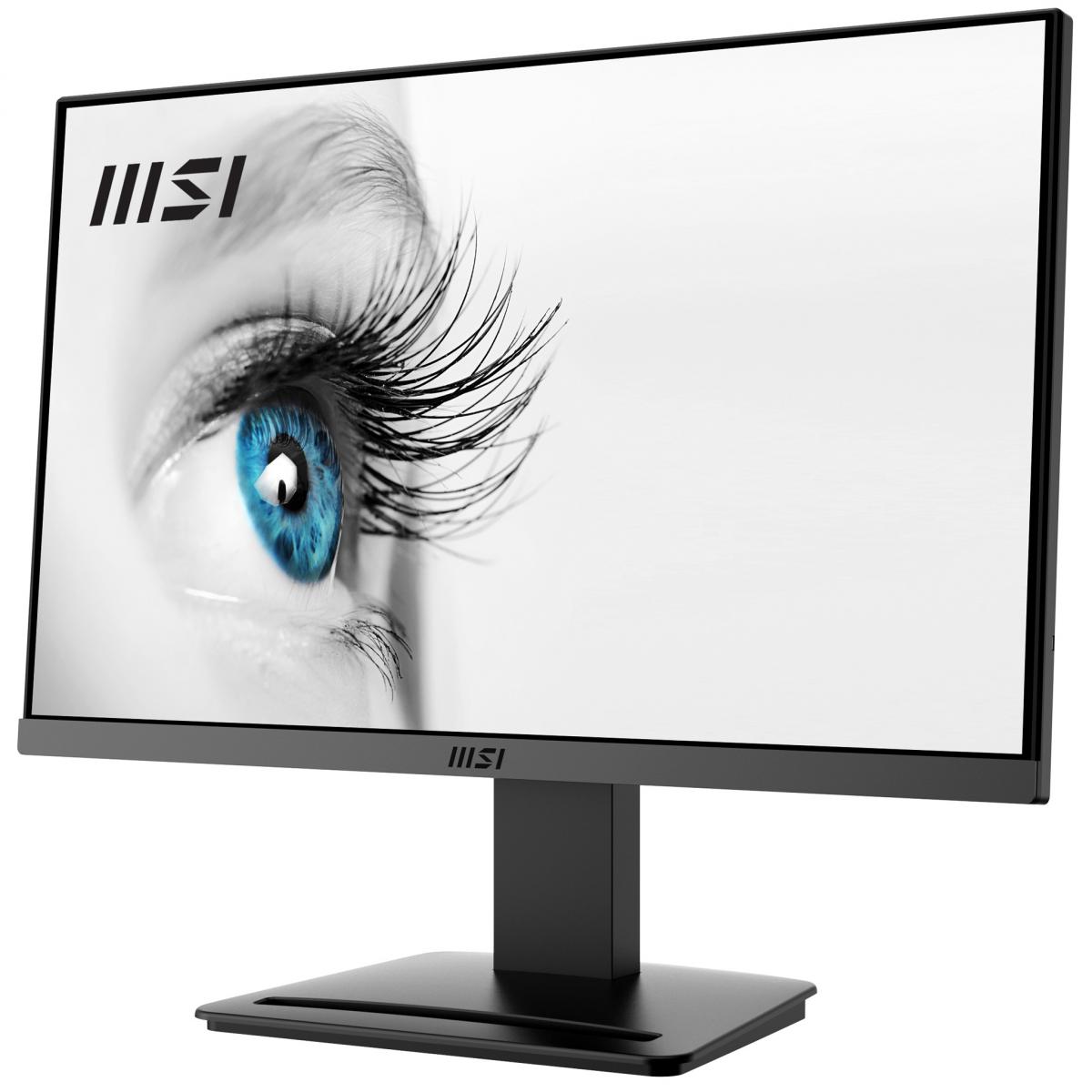 MSI Pro MP223 22.3 Inch Monitor, Full HD (1920 x 1080), 100Hz, VA, 4ms, FreeSync, HDMI, VGA, Anti-Glare, Anti-Flicker, Less Blue light, TÜV Certified, VESA, Kensington, Black