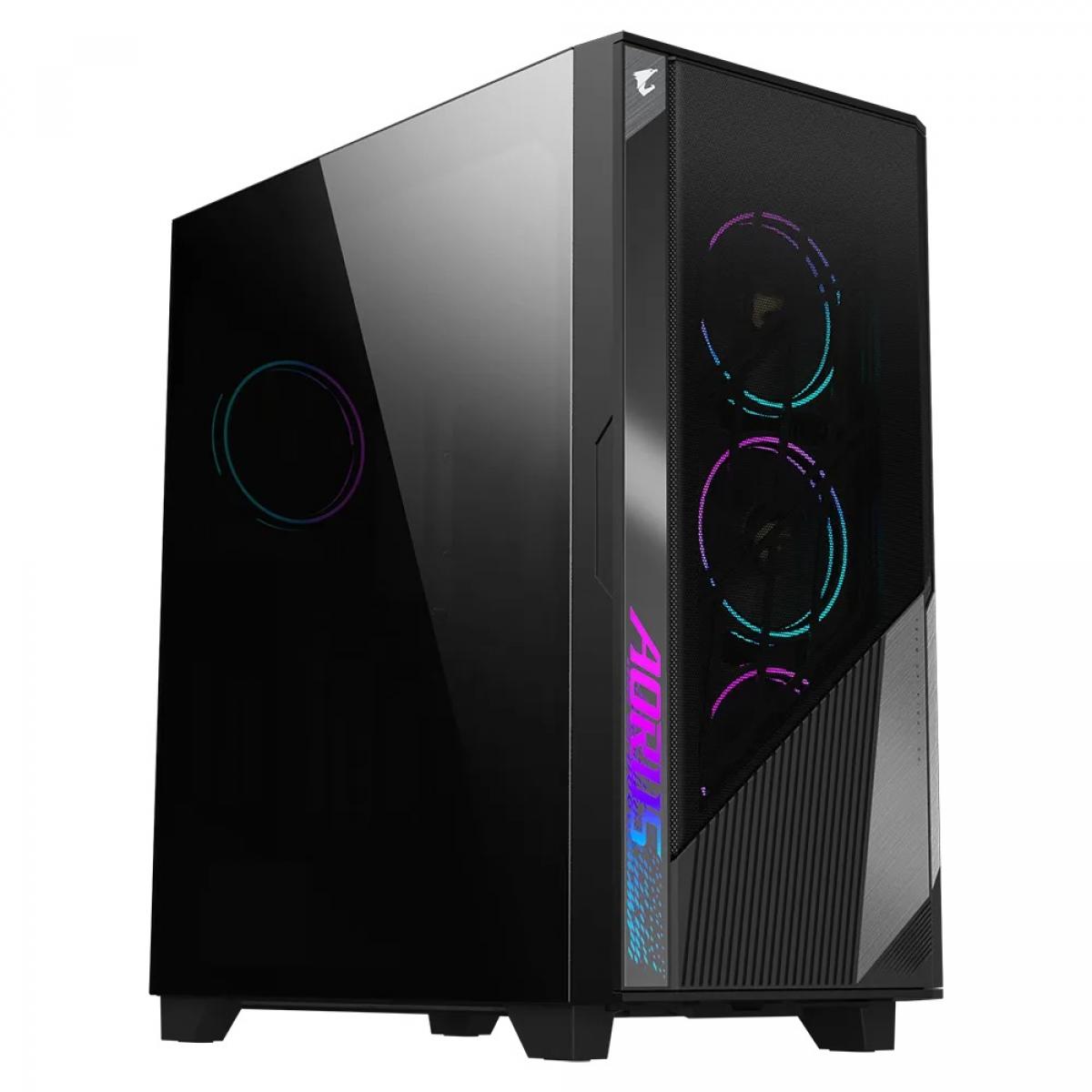 AORUS C500 GLASS MID TOWER CASE BLACK   
