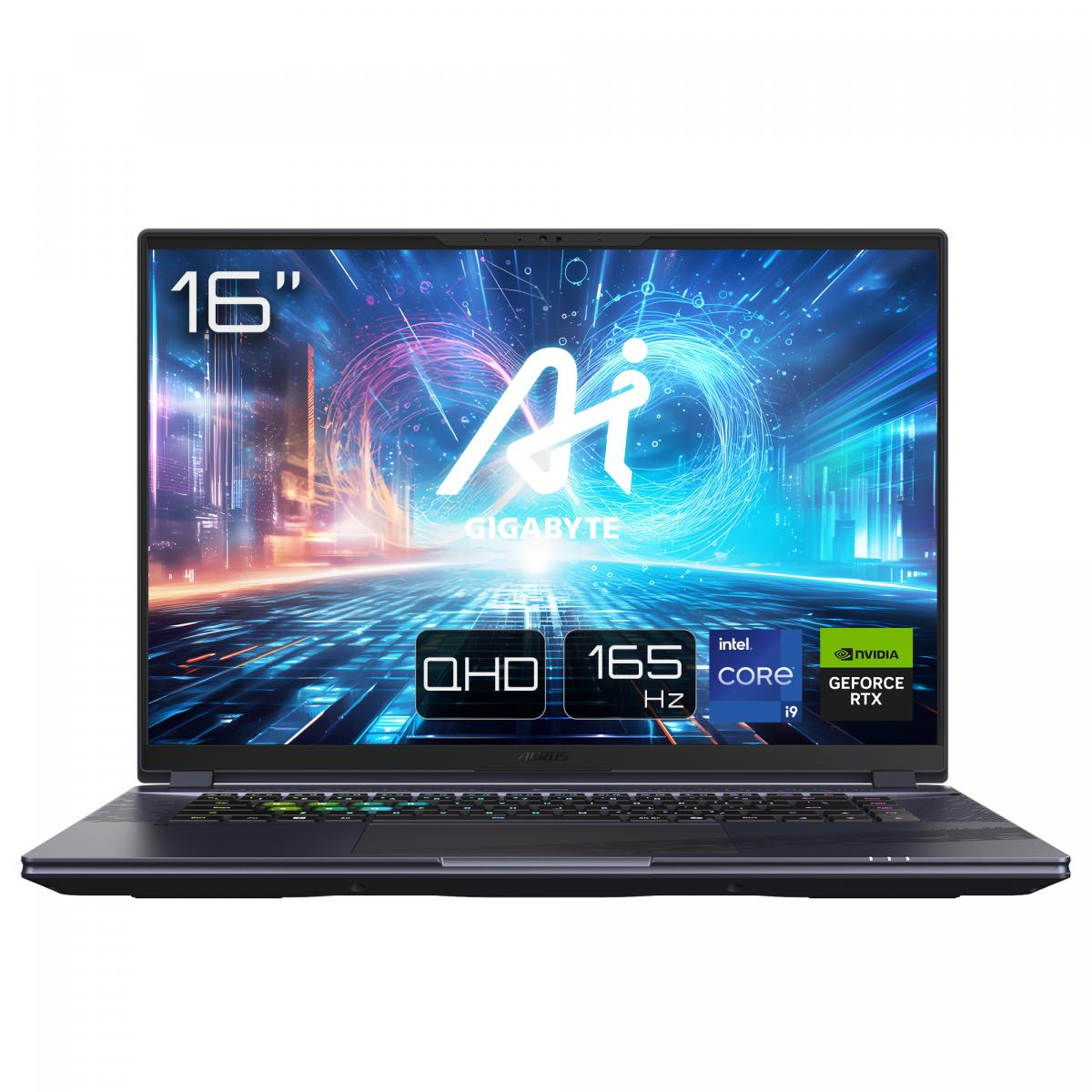 GIGABYTE AORUS 16X ASG 2024 - 16 Inch, 165Hz QHD, Intel Core i9-14900HX, NVIDIA GeForce RTX 4070 GPU, 32GB DDR5 5600MHz, 2x 1TB Gen4 SDD, Windows 11 Home, 2 Year Warranty, Dolby Atmos, 16X ASG-63UKC65SH