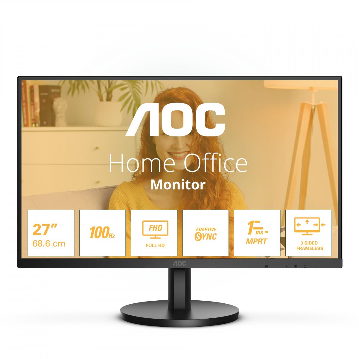 AOC B3 27B3HMA2 computer monitor 68.6 cm (27") 1920 x 1080 pixels Full HD LCD Black
