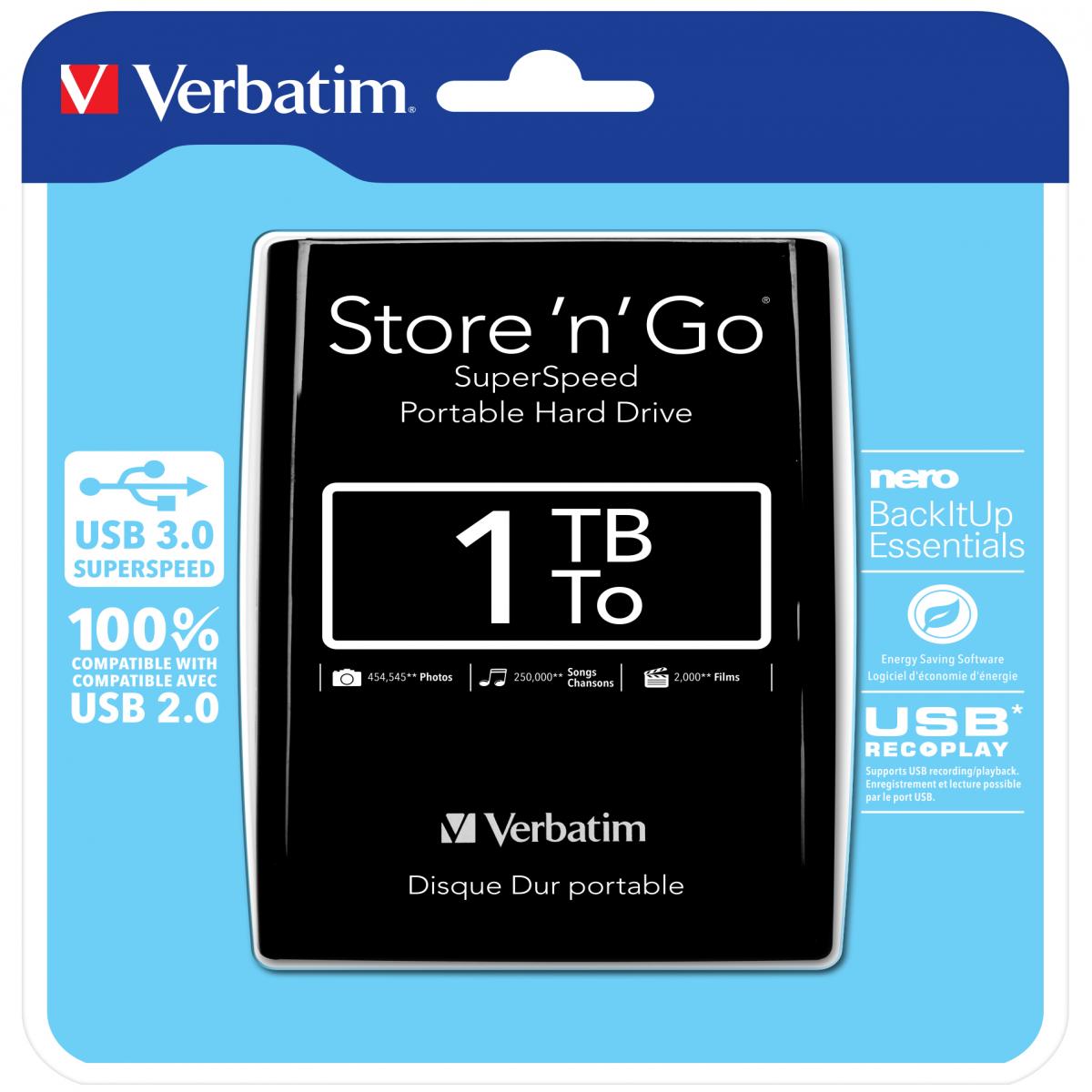 Verbatim 1TB 2.5" USB 3.0 Black