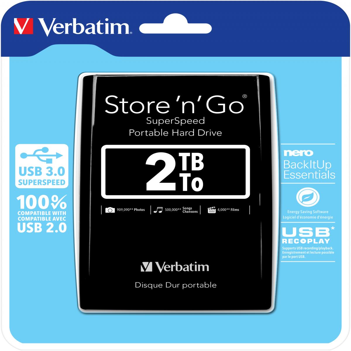 Verbatim Store´n´Go USB3 2.5" 2TB Black