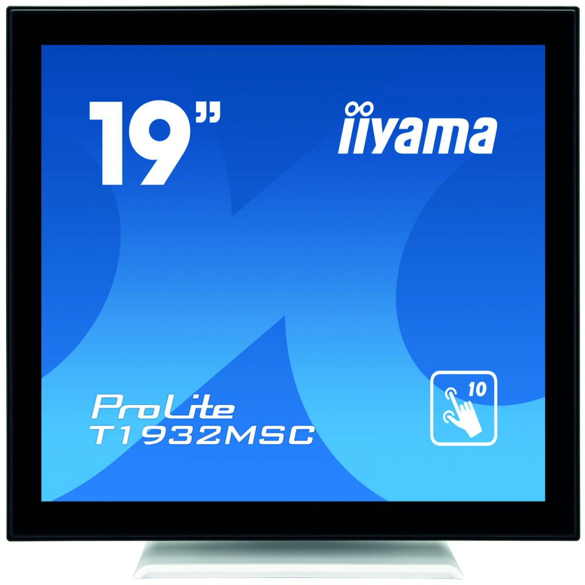 iiyama ProLite T1932MSC-W5AG computer monitor 48.3 cm (19") 1280 x 1024 pixels LED Touchscreen Multi-user Black, White