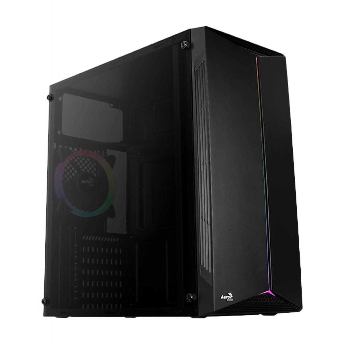 Aerocool Split Tempered Glass Midi Tower Black