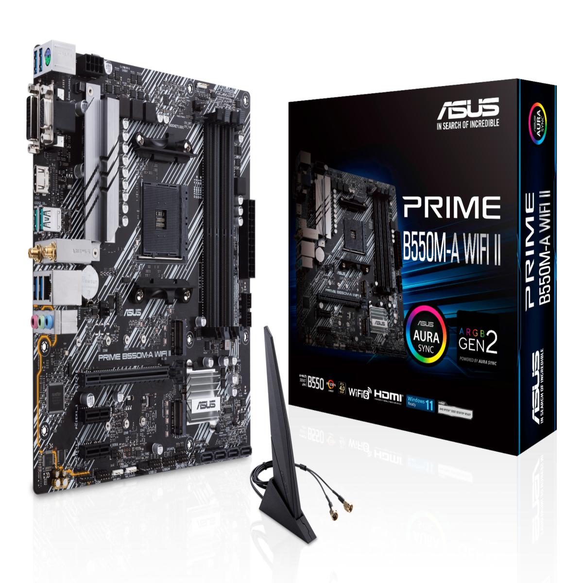 ASUS PRIME B550M-A WIFI II AMD B550 Socket AM4 micro ATX
