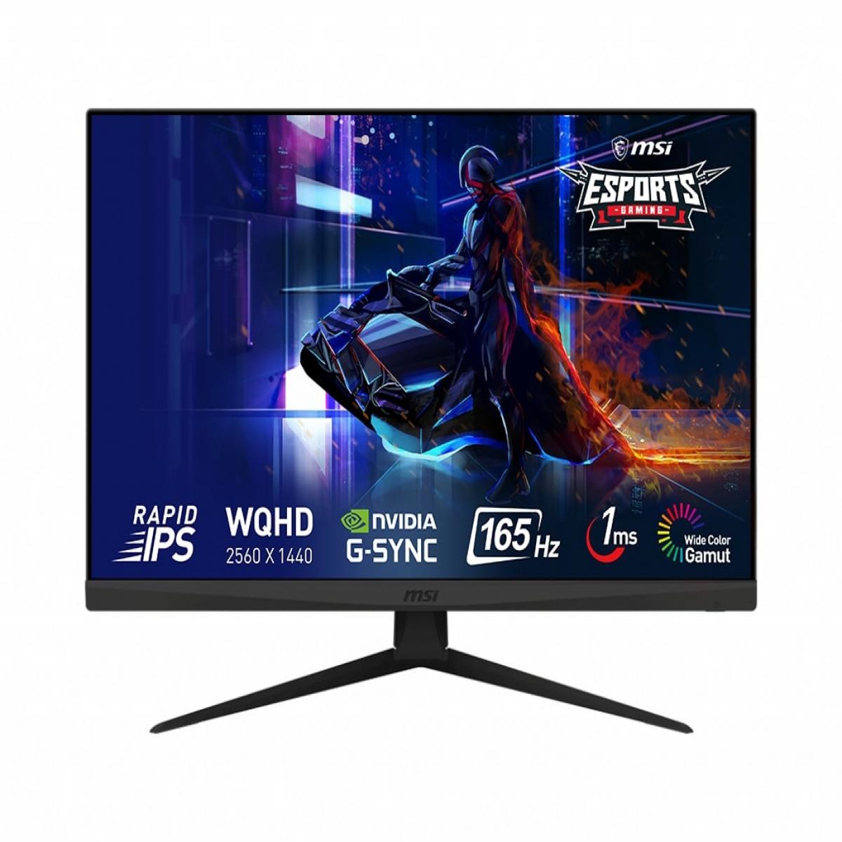 MSI Optix G273QF 27 inch IPS WQHD 1ms 165Hz G-SYNC Compatible Flat Gaming Monitor