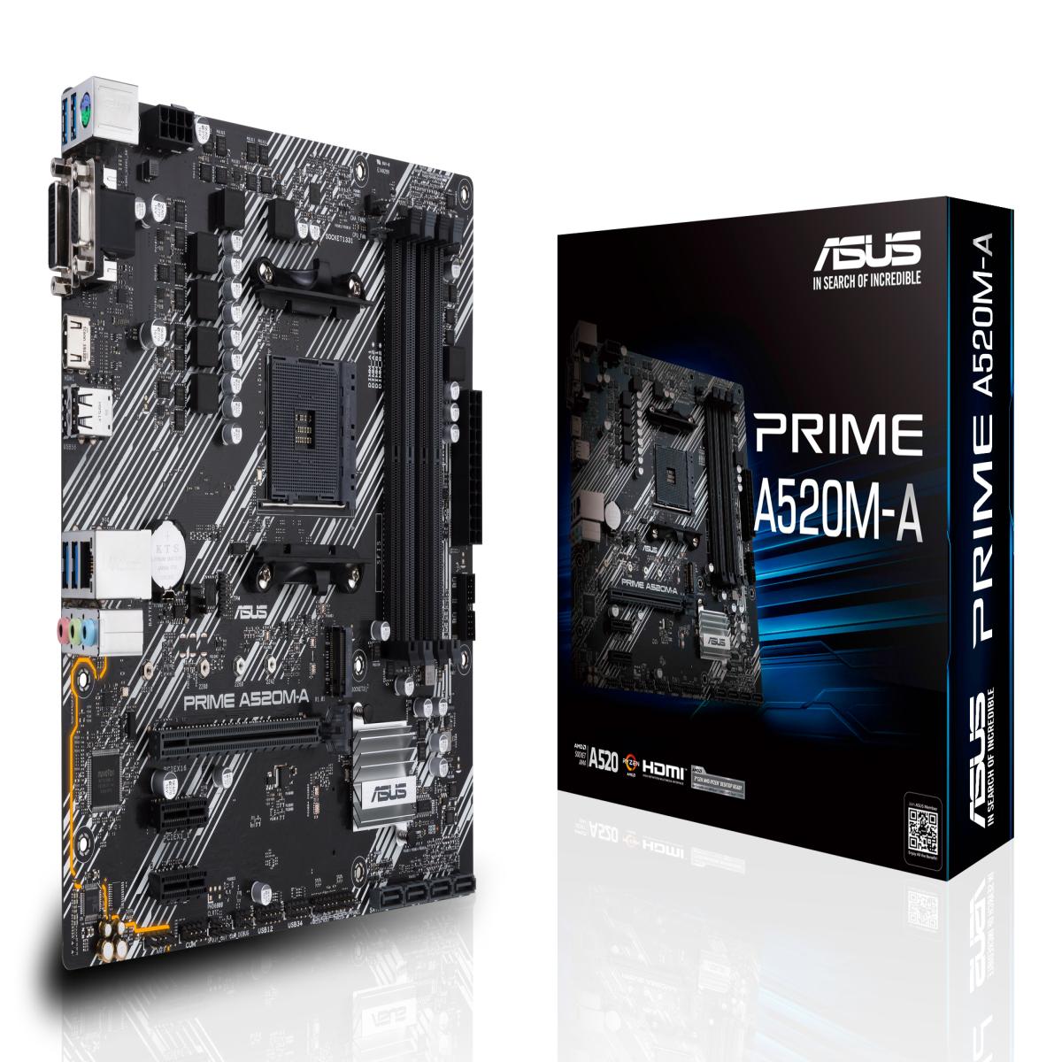 ASUS PRIME A520M-A II/CSM AMD A520 Socket AM4 micro ATX