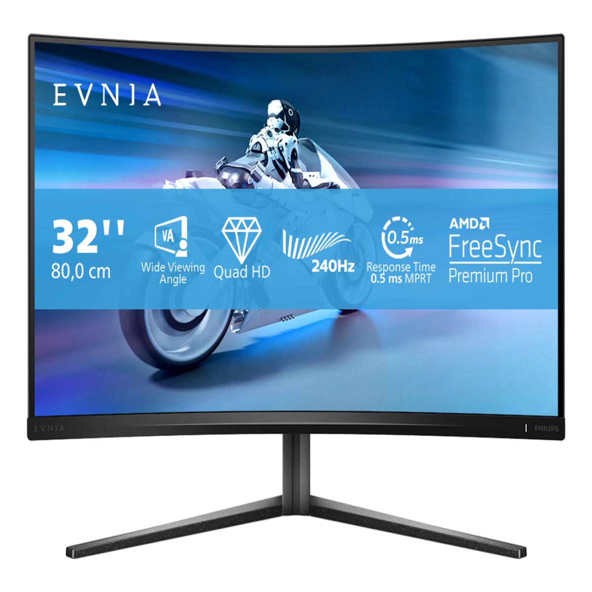 Philips Evnia 5000 32M2C5500W/00 computer monitor 80 cm (31.5") 2560 x 1440 pixels Quad HD LCD Black